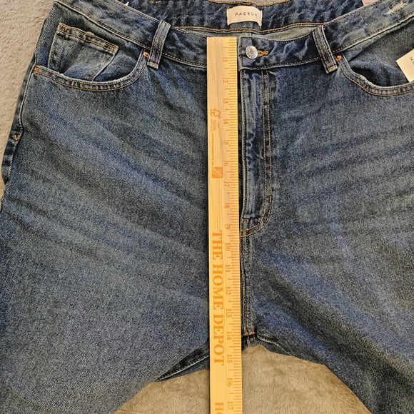 PacSun 90's Boyfriend Julieta High Waisted Blue Jeans 34 Short NEW - Picture 5 of 10